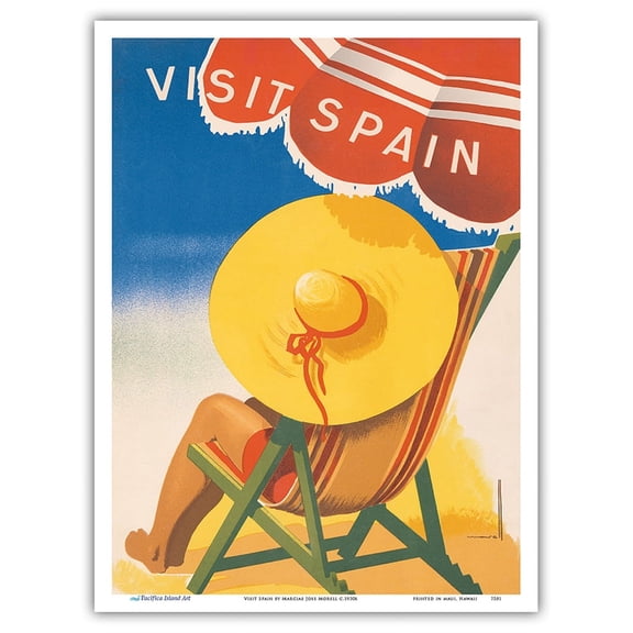 Visit Spain - Cala Ratjada Mallorca Resort - Vintage Travel Poster by Marcias Jose Morell c.1930s - Master Art Print (Unframed) 9in x 12in