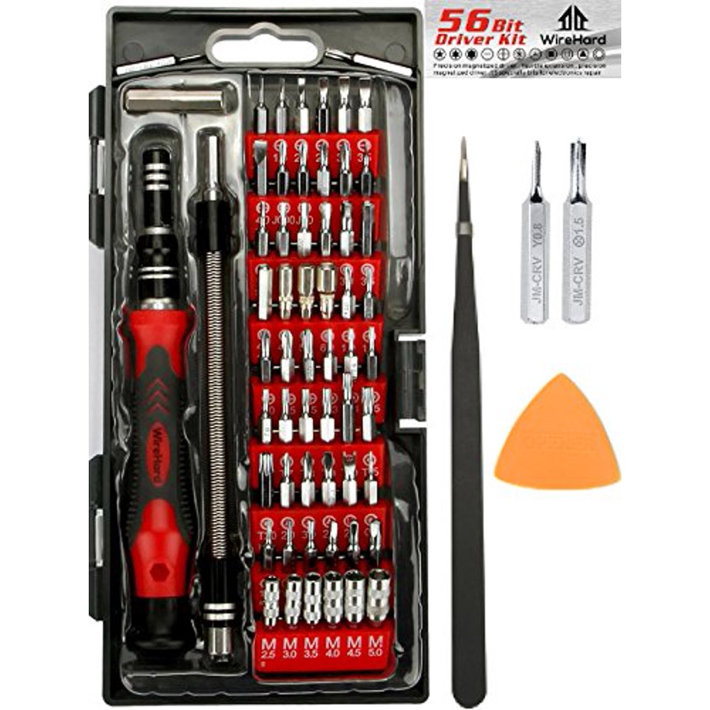 WIREHARD 62 in 1 Precision Screwdriver Set Repair Tool Kit