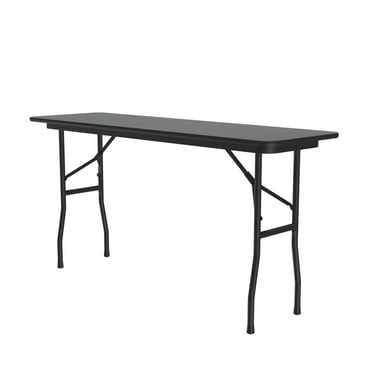 Correll Deluxe High Pressure Top Folding Table, 18x72", RECTANGULAR MOTNTANA GRANITE BLACK