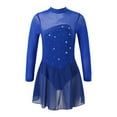thumbnail image 2 of YONGHS Kids Girls Mesh Long Sleeve Figure Skating Dress Ballet Dance Leotard 4-16, 2 of 7