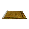 thumbnail image 2 of Ahgly Company Machine Washable Indoor Square Oriental Yellow Modern Area Rugs, 3' Square, 2 of 4