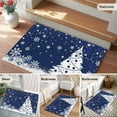 thumbnail image 6 of Navy Blue Christmas 2'x3' Washable Rug, Xmas Tree Snowflake Winter Non-Slip Soft Doormat Area Rugs for Entrance Bathroom Bedsides, Carpet for Kitchen Bedroom, Entryway Floor Mat, 6 of 9