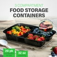 thumbnail image 6 of EZ Prepa - 20 Pack Bento Box Meal Prep Container - Adult Bento Box & Lunch Box Containers - Dishwasher Safe Lunch Containers - Bento Lunch Box & Snack Containers - Meal Prep Containers Reusable, 6 of 7
