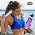 thumbnail image 5 of Yayeee 20oz Insulated Water Bottle Double Wall Stainless Steel with Flip Straw Lid, Pixel Love, 5 of 7