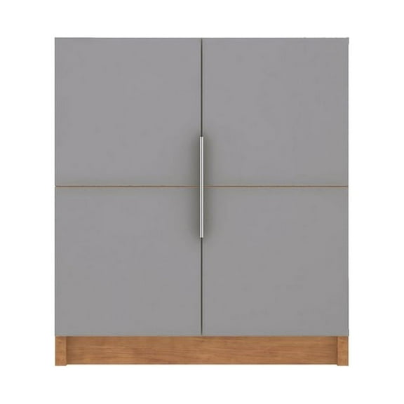 Cornelia Cabinet with 4 Shelves in Grey