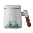 thumbnail image 3 of Set de tazas de cerámica para té y café blanco, 3 of 9