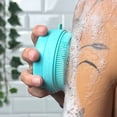 thumbnail image 3 of Handso 4-Piece Skincare Bath Set, Acqua Green Body Cleanser with 2 Vegan Bar Soaps and Magnetic holder, 3 of 11