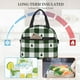 thumbnail image 4 of Fotbe Green White Lumberjack Plaid Bolsa de Almuerzo con Estampado, Lonchera Aislada, Contenedores de Comida Reutilizables Tipo Cooler a Prueba de Fugas, 4 of 7