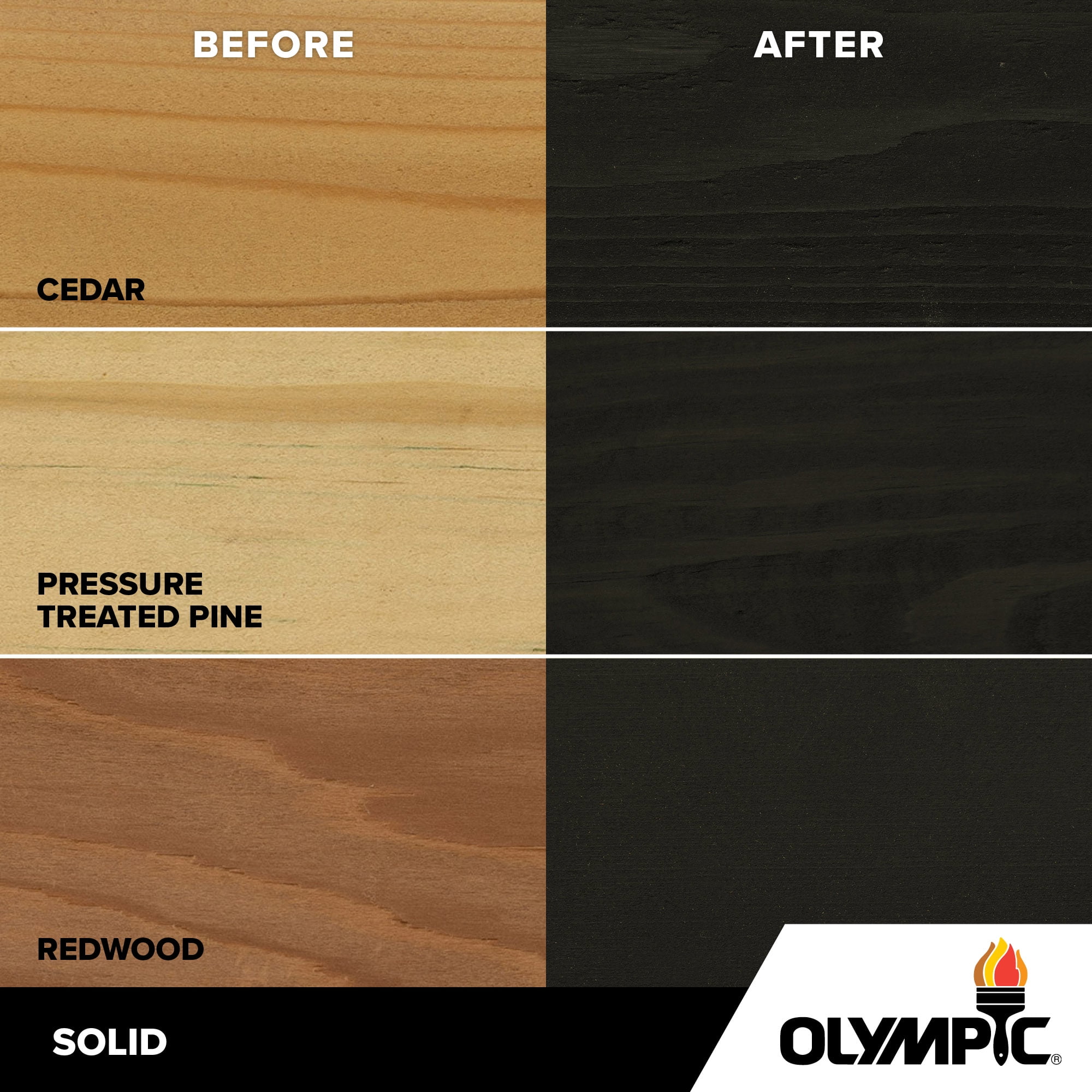 (2 pack) Olympic Maximum 1 Gallon SC-1050 Mystic Black Solid Color Exterior Stain and Sealer in One