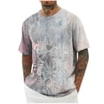 thumbnail image 3 of Bnwani Mens Shirts Short Sleeve Tee Casual Crew Neck Shirts Pink XL, 3 of 5