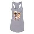 thumbnail image 2 of If It's Not a Golden Retriever It's Just a Dog Gift | Womens Dog Lover Jersey Racerback Tank Top, Heather Grey, Large, 2 of 3