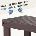 thumbnail image 2 of Bigleap 3-Tier Bamboo Shoe Rack Bench, Entryway Storage Organizer for Hallway, Bedroom, Balcony, Small Spaces,Brown,11.3''x 19.7'' x 17.8'', 2 of 8