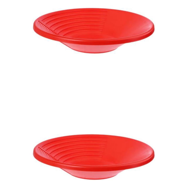 Speravity 15 Dual Riffle Gold Pan para minería de pepitas Dredging River Panning Red Rojo 2Conjunto