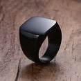 thumbnail image 6 of SmartBy Couple Ring Simple Style Hip Hop Geometric Glossy All Match Decoration Gift Men Women Square Ring Wedding Engagement Jewelry for Daily Wear, 6 of 7