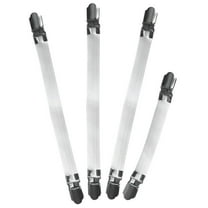 Beaupretty 4Pcs White Ironing Board Cover Clips Elastic Fasteners Adjustable for Wrinkle-Free