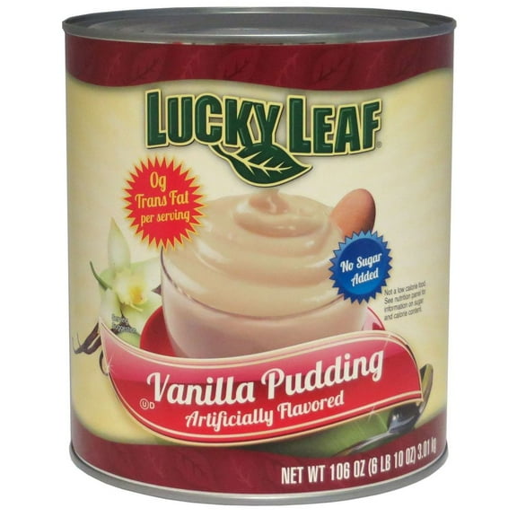 Lucky Leaf Pudding, Vanilla, 106 oz - Case of 3