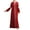 Red, variant on LEAVINGSUO Plus Size Dresses Women Muslim Long Dress Floral Printed Vintage Kaftan Islamic Maxi Dresses Red XXXL
