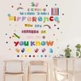 thumbnail image 5 of Inspirational Quotes Wall Decal Colorful, SPRT Rainbow Star Pen Handprint Inspiration Wall Sticker, 5 of 5