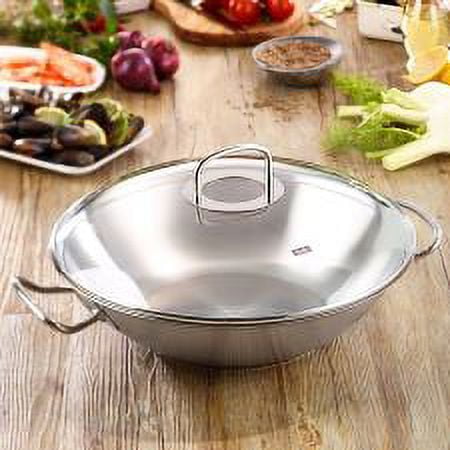 Glass Stainless Wok 2019 Original-Profi with Fissler Lid Collection® Steel