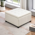 thumbnail image 2 of Square Storage Ottoman with Soft Upholstery/Comfortable Seating in Living Area, 2 of 6