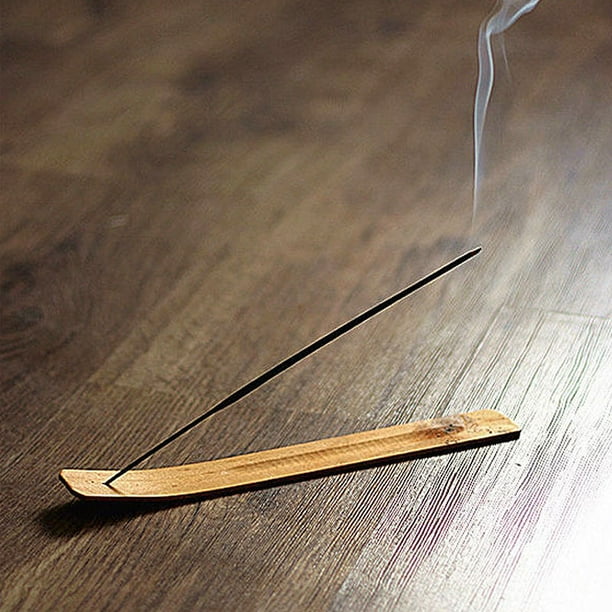 Wooden Incense Stick Ash Catcher Burner Holder 10inch Natural Wood