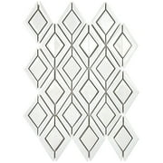 Bond Tile Divine Jewel Glacier White 3 in. x 6 in. Polished Ceramic Mosaic Tile Sample