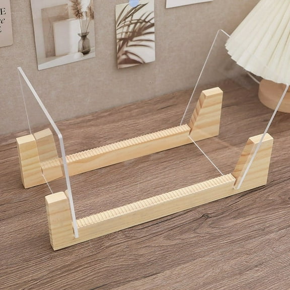 Vinyl Record Storage Holder Large Capacity Display Stand Wooden LP Album Deskop