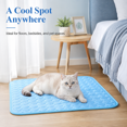 thumbnail image 4 of Dog Cooling Pad, Dog Ice Silk Mat Summer Pet Mat Sleeping Mat Lce Mat, Cooling Mat for Dogs Self Cooling Pad(L,Blue, 27.6x21.7in), 4 of 11