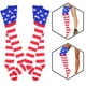 thumbnail image 3 of KAKOWELY 2 pares de calcetines altos con la bandera de Estados Unidos, medias del Día de la Independencia, medias a rayas, 3 of 5