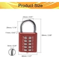 thumbnail image 2 of HUGFEGWE 10 Digit Push Button Combination Padlock Digital Lock for Locker Cabinet Case DrawerFixed Gym Cabinet Door Toolbox Padlock Gym Sports School and Employee Lock,Red 3PCS CJB91-26080, 2 of 8
