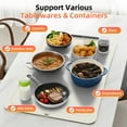 thumbnail image 5 of Auseo Electric Warming Tray, Portable Silicone Food Warming Mat, Warming Mat for Food for Buffets Party and Home Daily Use, 3 Level Temperature, 4 Hours Auto-Off, Easy to Clean, White, 5 of 8