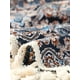 thumbnail image 5 of Falda de flecos con borlas escalonadas con cintura elástica y estampado vintage para mujer Azul Oscuro XS, 5 of 5