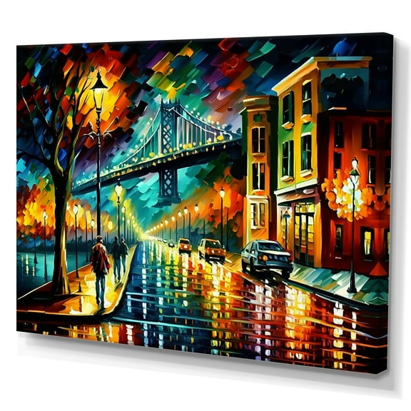 Designart Colorful San Francisco II Canvas Wall Art