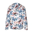 thumbnail image 2 of Picia Retro Butterfly Women's Men's UPF 50+ Sun Protection Hoodie Shirt Long Sleeve SPF Fishing Outdoor UV Hiking Lightweight Shirts-Large, 2 of 9