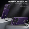 thumbnail image 2 of (Violet) Compatible pour Samsung Galaxy S21+ 5G Étui Antichoc avec Support PC+TPU Compatible avec MagSafe, 2 of 5