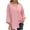 Pink, variant on Tuphregyow Women's Tops Classic V Neck Fashion Loose Outwear New Style Trendy Breathable Solid Lightweight Slouchy Half Sleeve Blouse Button Down Leisure Tops Pink XL