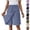 Blue, variant on Women's Casual Elastic Waist Wrap Skort, High Waist Stretch Summer Skirt Shorts Asymmetrical Comfortable Breathable Fit Blue L