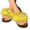 thumbnail image 2 of LSLJS Mode Femmes Décontracté Sandales Plates en Fourrure à Strass Brillants Flip Flop, Pantoufles pour Femmes, 2 of 8