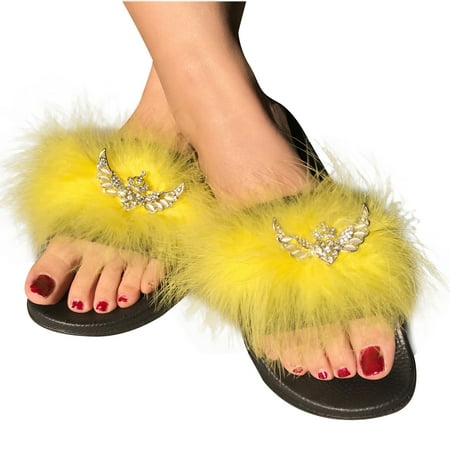 VerPetridure Sandals for Women Dressy Summer Fashion Women Casual Furry Bright Diamond Flat Sandals Shoes Flip Flop