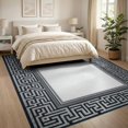 thumbnail image 3 of ODIKA 8'x10' Washable Area Rug Greek Bordered Key Meander Frame Mythology Border Interlocking for King Size Bedroom Under Bed, Master Suite, Non-Shedding, Easy Care, 3 of 7