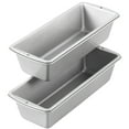 thumbnail image 3 of Wilton Recipe Right Steel Non-Stick 12 x 4.5 x 3.12-inch Long Loaf Pan Set, 2-Count, 3 of 9