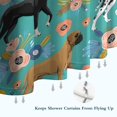 thumbnail image 6 of Dog Pattern with Pioneer Flower Background Shower Curtain 72"x72" ,Bathroom Decorative Shower Curtains Set with 12 Hooks,Modern Waterproof Washable Shower Curtain, 6 of 6