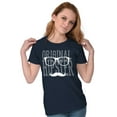 thumbnail image 3 of Retro Original Hipster Mustache Womens Fitted Plus Size Graphic Tee Brisco Brands 2X, 3 of 4