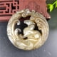 thumbnail image 3 of Antique jade artifacts, antique-style crafts, Xiuyan jade, ancient jade, double-sided carving, dragon and horse spirit pendant, jade pendant., 3 of 3