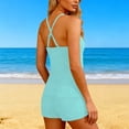 thumbnail image 5 of Nuoqisi Women's Padded Modest Beach Tankini Sport Tank Top Two-Piece Swimsuit with Pocket Swimsuit Swim Bottoms - Supportive Swim Separates for Active Water Fun and Sun Protection, 5 of 7