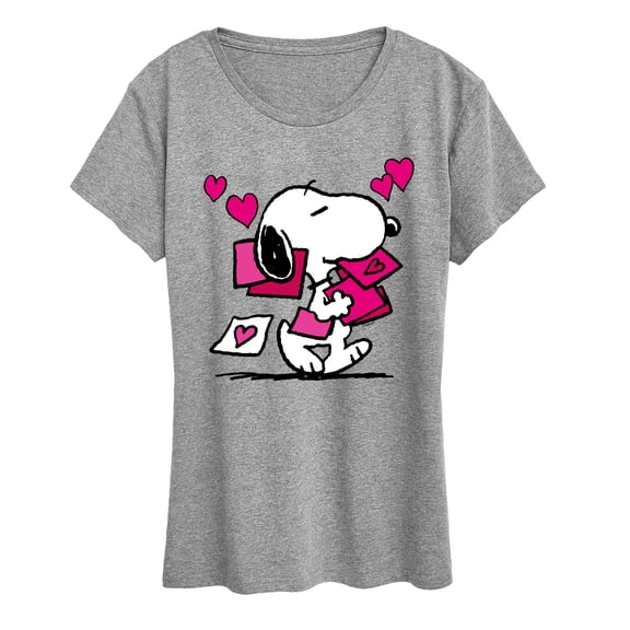 Peanuts - Snoopy Valentines Cards - Women's Short Sleeve Graphic T-Shirt