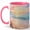Pink, variant on Pastel Beach Sunrise 11oz Ceramic Mug, Seashell Shore Coffee Cup