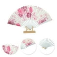 thumbnail image 3 of Unique Bargains Elegant Floral Design Folding Hand Fan Pink, 3 of 5