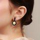 thumbnail image 3 of 1 Pair Ear Studs Funny Asymmetrical Alloy Fried Egg Pan Shovel Pendants Earrings for Gift for Women Girls Teens, 3 of 4