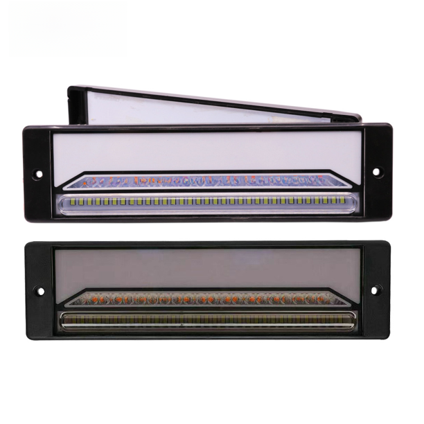 Adecuado para la modificación de remolque de camión pesado RV guía de luz de tres colores 147LED luz de freno de señal de giro luz trasera